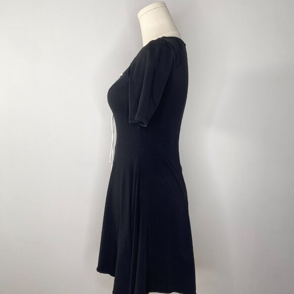 Current Mood Dollskill Black Lace-up Dress - goth - Picture 5 of 6